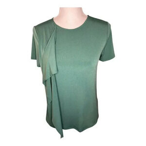Banana Republic‎ Women’s XS Emerald Green Sleeveless Offset Draped Pullover Top